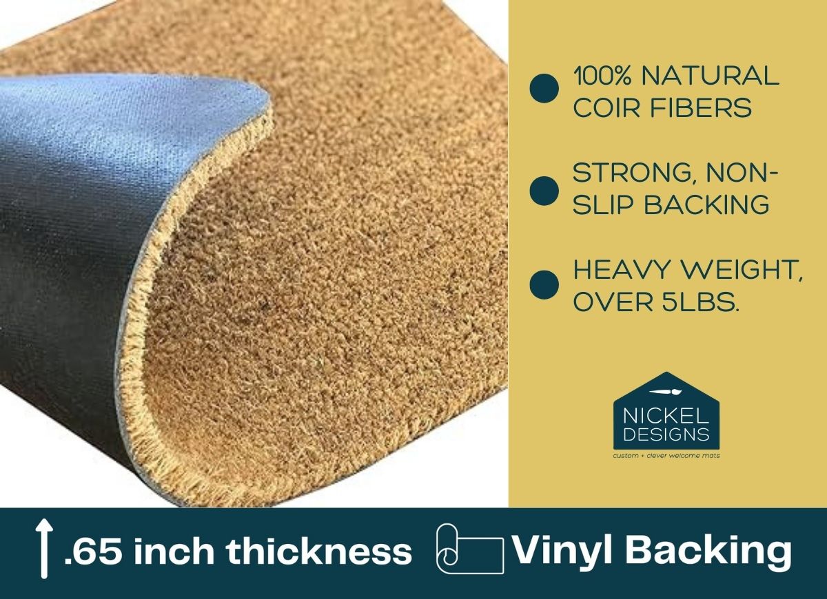 Print on Demand Coir Doormat 16x24, 18x30, 24x36, 24x48 inches