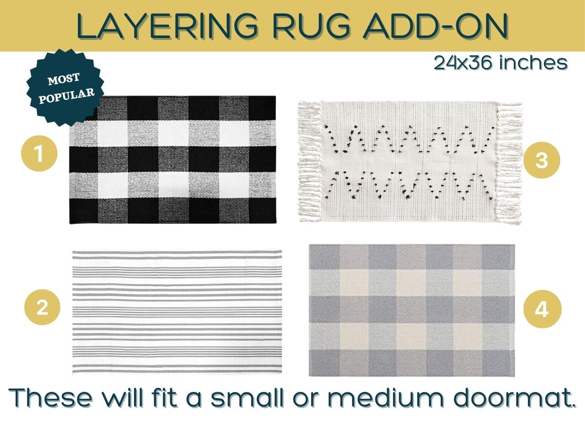 Add-On Doormat Layering Rug to POD Doormat