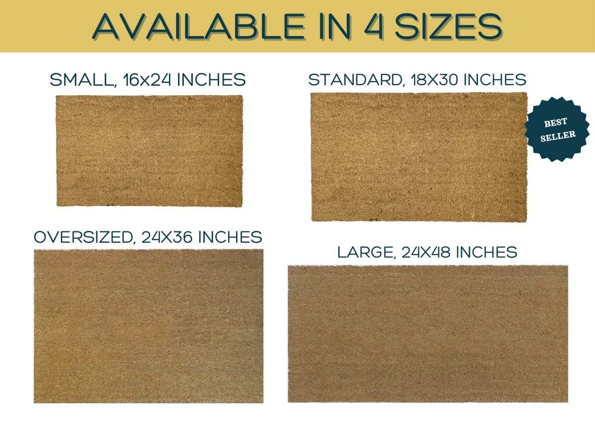 Print on Demand Coir Doormat 16x24, 18x30, 24x36, 24x48 inches